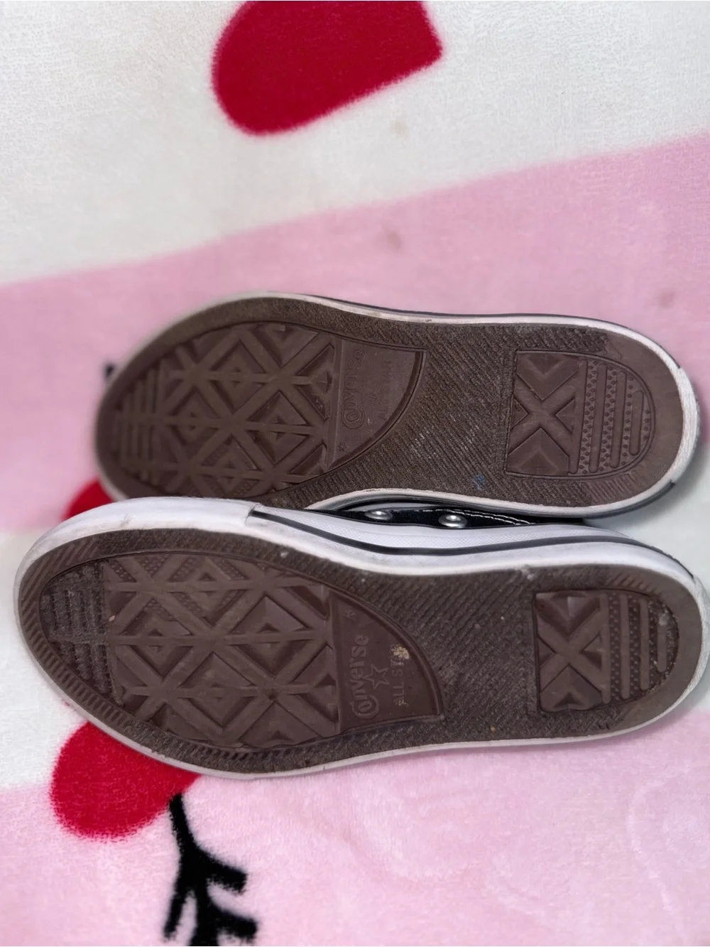 Converse Black and White Low-Top Kids Sneakers, Size 11C